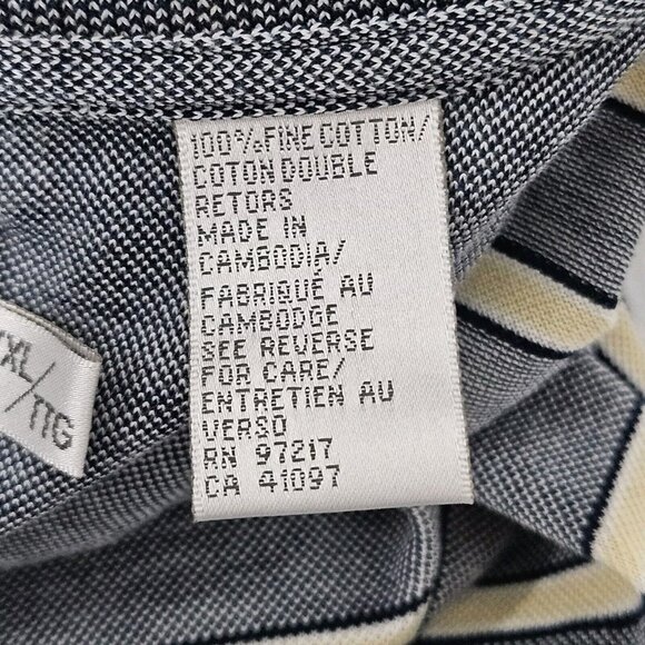 Tehama Clint Aspen Glen 100% Pima Cotton  Stiped Short Sleeve Golf Polo Size XXL - Picture 13 of 13